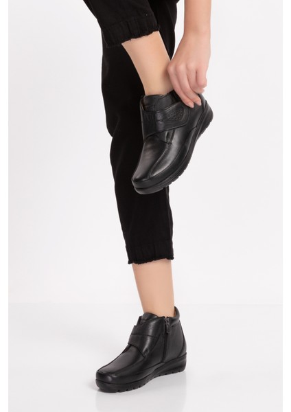 Kadın Siyah Cırtlı Ortopedik Bot modelleri