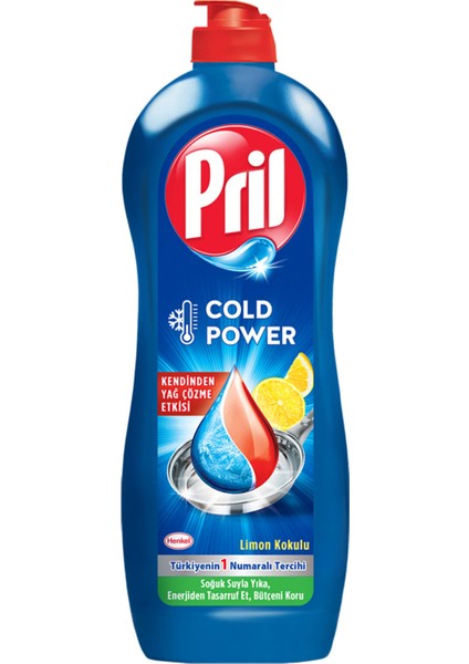 Cold Power Kendinden Yağ Çözme Etkili Sıvı Bulaşık Deterjanı Limon Aromalı 675g/ 653m