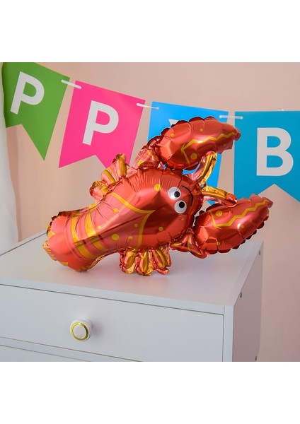 Istakoz Folyo Balon 95 cm Büyük Boy Helyum Balon Uçan Balon