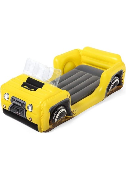 Pompalı- 4x4 Jeep Temalı, Şişme Çocuk Yatağı - 67714