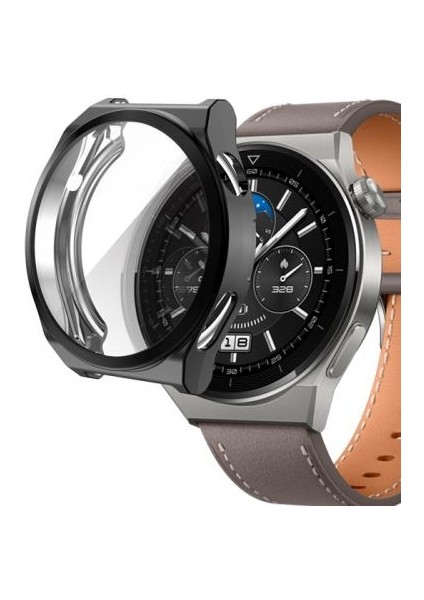 Huawei Watch Gt 3 Pro 46MM Ful Kaplama Koruyucu Kılıf, Soft Silikon Darbe Emici Saat Kılıf