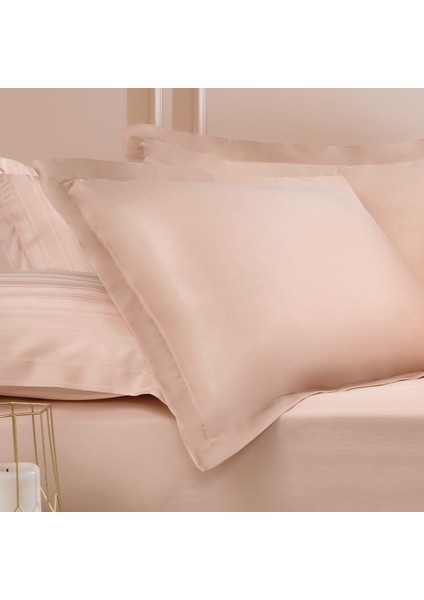 Bedding Maisy Volanlı Bambu Saten 2'Li Yastık Kılıfı - Blush