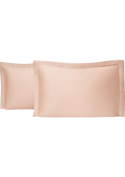 Bedding Maisy Volanlı Bambu Saten 2'Li Yastık Kılıfı - Blush