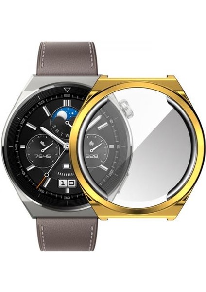 Huawei Watch Gt 3 Pro 46MM Ful Kaplama Koruyucu Kılıf, Soft Silikon Darbe Emici Saat Kılıf