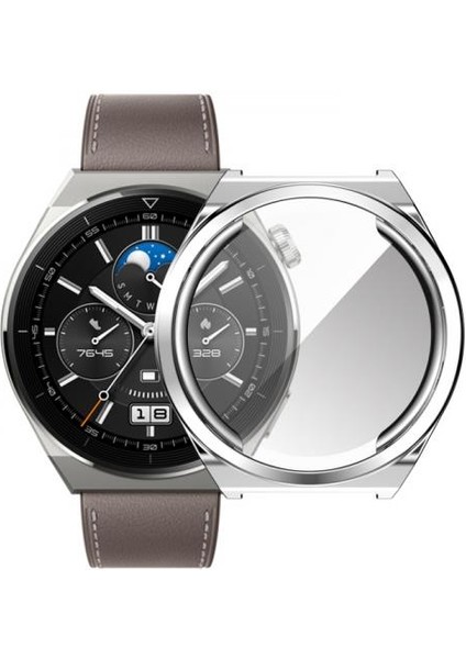 Huawei Watch Gt 3 Pro 43MM Ful Kaplama Koruyucu Kılıf, Soft Silikon Darbe Emici Saat Kılıf