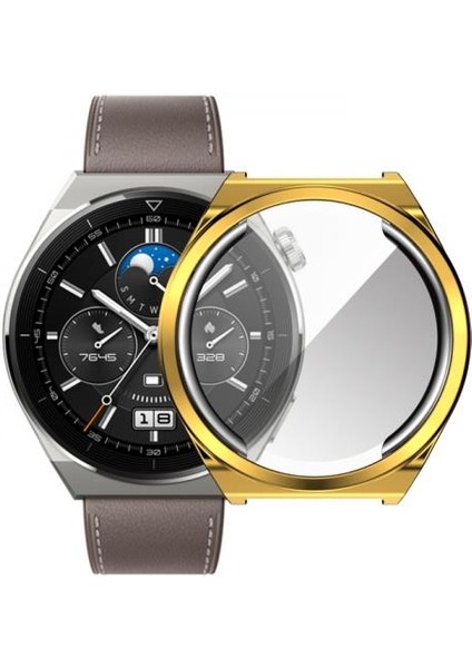 Huawei Watch Gt 3 Pro 43MM Ful Kaplama Koruyucu Kılıf, Soft Silikon Darbe Emici Saat Kılıf