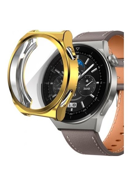 Huawei Watch Gt 3 Pro 43MM Ful Kaplama Koruyucu Kılıf, Soft Silikon Darbe Emici Saat Kılıf