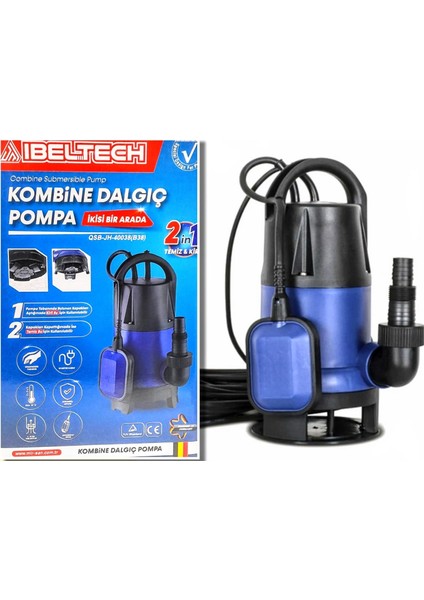 Kombine Plastik Kirli Su Pompası 400 W