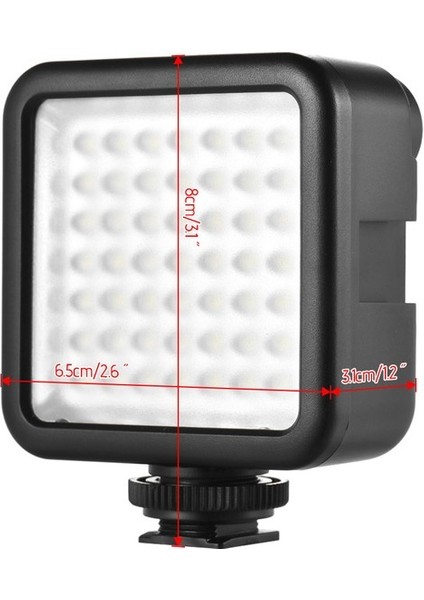 Andoer W49 Mini Kilitleme Kamera LED Panel Işık - Siyah (Yurt Dışından) indirimleri