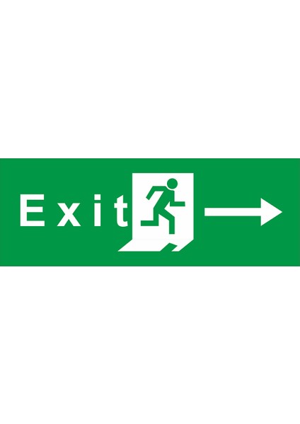Iş Güvenliği Levhası - Exit Sağ Ok