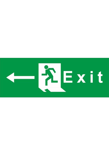 Iş Güvenliği Levhası - Exit Sol Ok