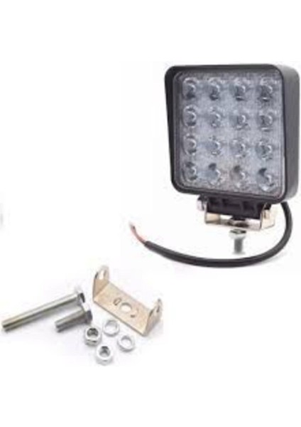 8 Adet 16 LED Kare Off Road Sis Fari Sis Lambasi Çalisma Lambasi Projektör modelleri