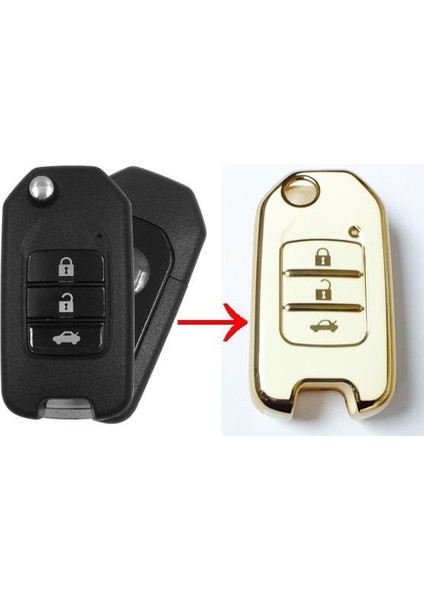 Honda Civic Cr-V Hr-V Nano Silikon Anahtar Kılıfı Kumanda Kılıfı Beyaz fırsatları