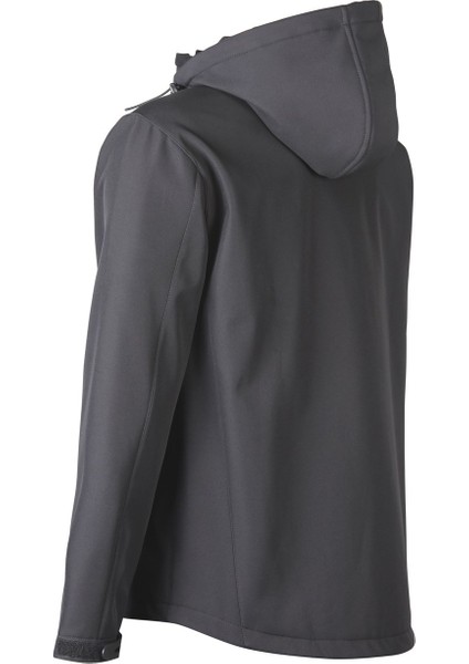 Siyah Kapüşonlu Softshell Mont