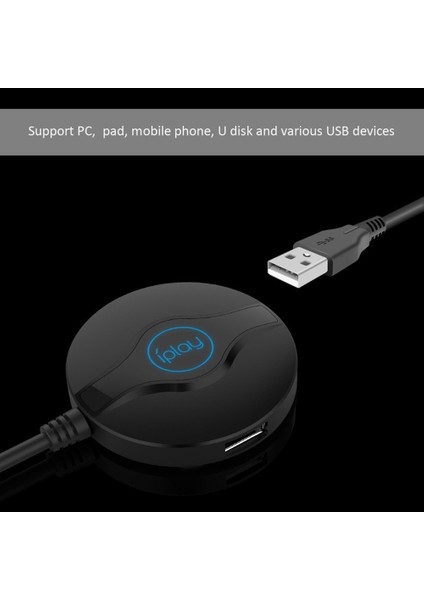 Ocube D401 4W USB Şarjlı Taşınabilir El Tipi Elektrikli Fan, 3 Hız Kontrollü ve LED Işık Tabanlı (Pembe) (Yurt Dışından)