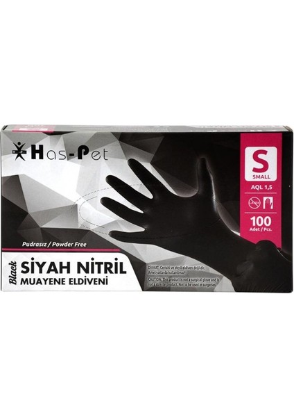 Haspet Siyah Nitril Pudrasız ELDIVEN100 Lü