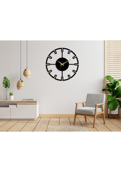 Wave Metal Siyah 49 cm Sessiz Akar Mekanizmalı Duvar Saati fiyatları