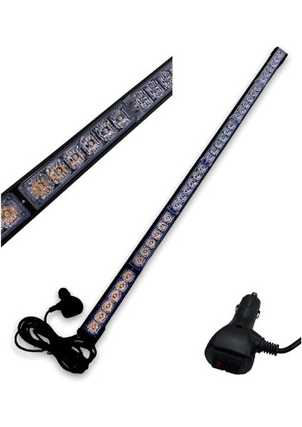 9V-36V LED Bar Off-Road Sarı Çakarlı (Çakar Tepe Lamba) (90 Cm)