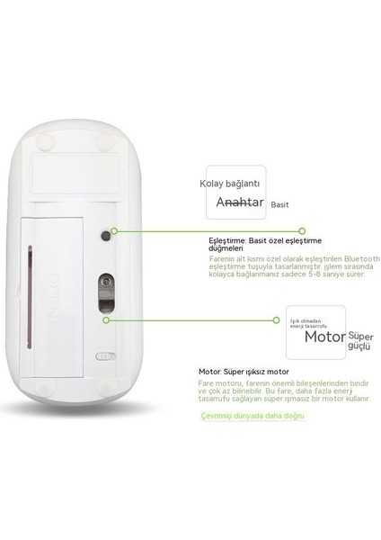 2.4g Optoelektronik USB Arayüzü Yeni Bilgisayar Bluetooth Oyun Faresi (Yurt Dışından)