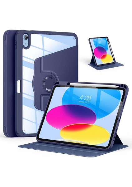 Apple iPad 7. 8. 9. Nesil 10.2" Kılıf Dik-Yatay Kalem Bölmeli Smart Case 2019 2020 2021
