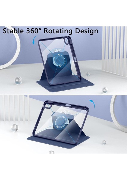 Apple iPad 7. 8. 9. Nesil 10.2" Kılıf Dik-Yatay Kalem Bölmeli Smart Case 2019 2020 2021