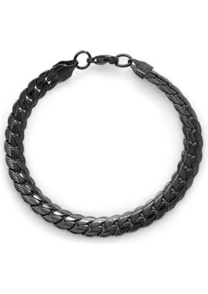 Snake Unisex Kararmaz Siyah Çelik Bileklik fiyatları