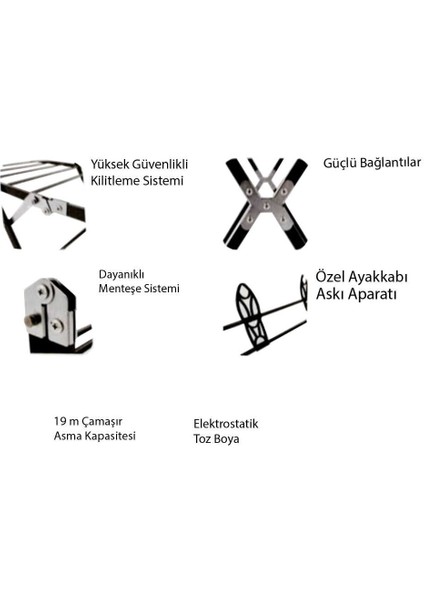 Doğrular Majestik 19 Metre Çamaşır Askısı Çamaşır Kurutmalık