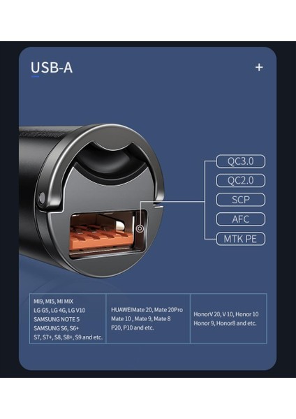 30W Ultra Hızlı 1x USB Girişli Araç Içi Çakmaklık Şarj Adaptörü, Universal Araç Şarj Başlığı