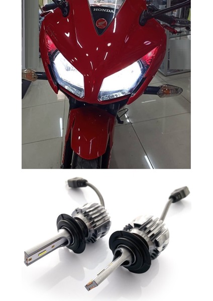 Motosiklet H7 LED Far Ampulü Photon Zero Fansız 2 Adet