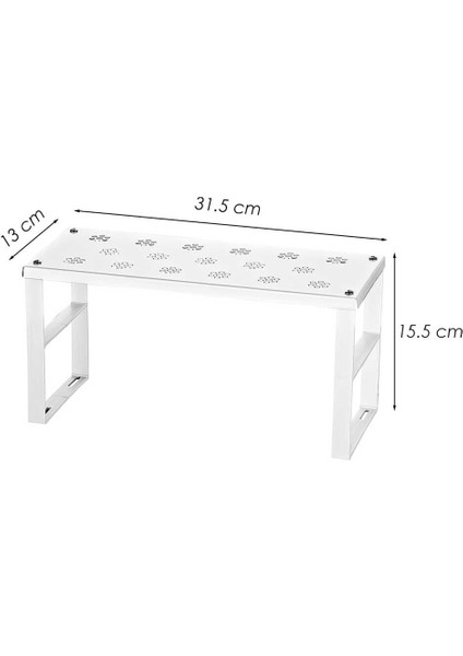 Org-02 4lü Raf Düzenleyici - Dolap Içi Düzenleyici Raf - Tabak Bardak Rafı - Raf Yükseltici