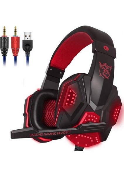 Ultra Hd Ses Kaliteli Mikrofonlu Oyuncu Kulaklığı, Gaming Kulaklık, Işıklı Kulaklık,gaming Headphone