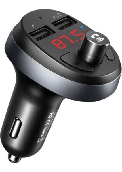 Çift USB Fm Transmitter Bluetooth Araç Şarj Cihazı CC-6880