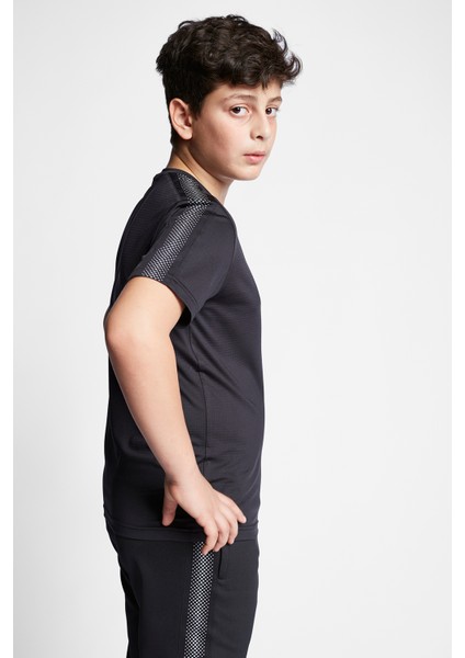 Siyah Çocuk Kısa Kollu T-Shirt 23B-3135 fırsatları