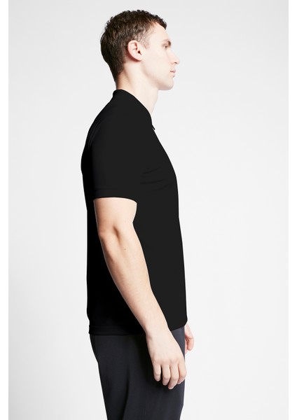 Siyah Erkek Kısa Kollu Polo Yaka T-Shirt 23B-1115