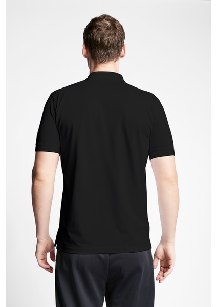 Siyah Erkek Kısa Kollu Polo Yaka T-Shirt 23B-1115