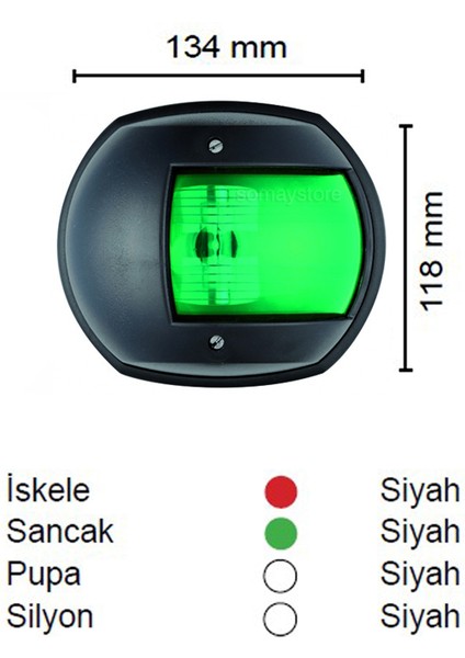 SL30 Tekne Seyir Feneri 12-24V LED Sancak