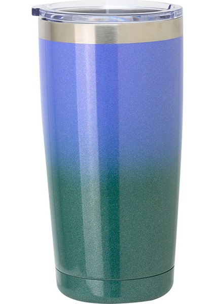 600ML Paslanmaz Çelik Termos Kupa - Yeşil/mavi (Yurt Dışından)