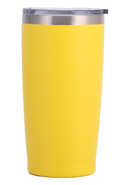 600ML Paslanmaz Çelik Termos Kupa - Sarı (Yurt Dışından)