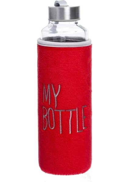 My Bottle Peluş Kılıflı Matara 470 ml Kırmızı