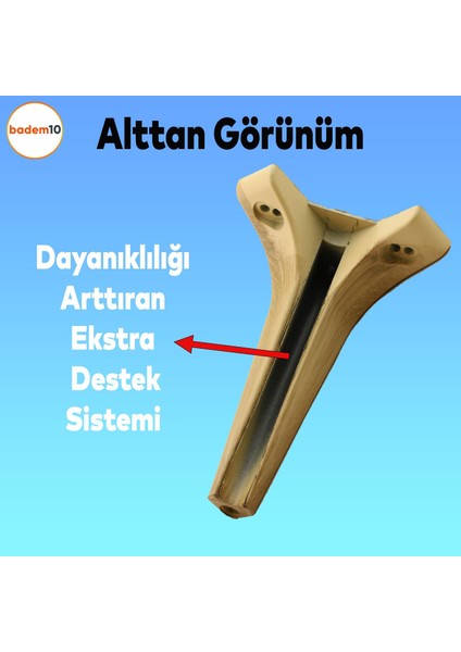 Sedef Lüks Mobilya Kanepe Sehpa Tv Ünitesi Koltuk Ayağı 19 cm Ahşap Desenli Kahverengi Baza Ayakları modelleri