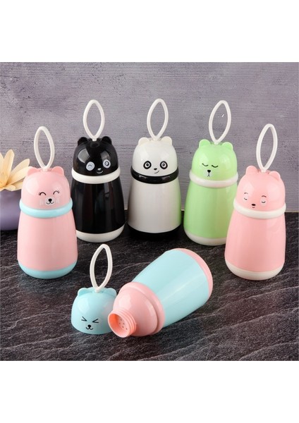 Panda Figürlü Cam Matara 380 ml Siyah