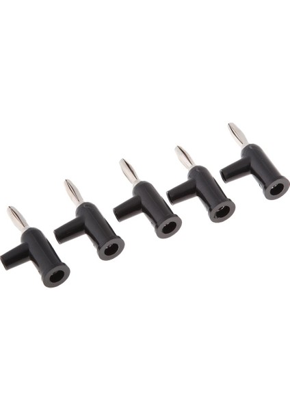 5pieces 4mm Lehimsiz Yığınlanabilir Kablo Banana Fiş Konektörleri Siyah (Yurt Dışından) fırsatları