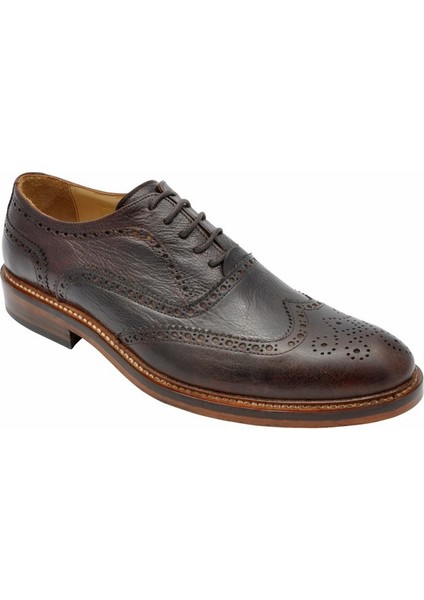 El Yapımı Deri Günlük Erkek Ayakkabı Koyu Kahve