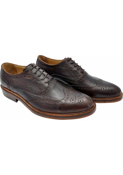 El Yapımı Deri Günlük Erkek Ayakkabı Koyu Kahve fiyatları