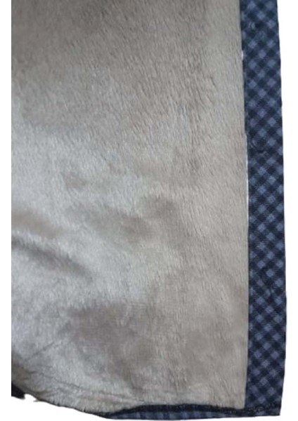 Rimoda 7421 Kadın Kaşmir Içi Kürklü Önü Düğmeli Tunik - Mavi