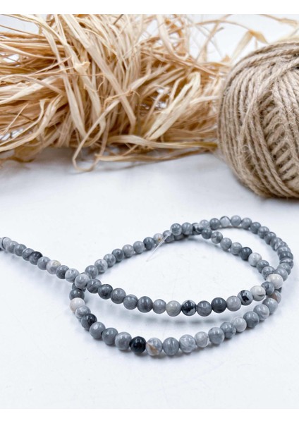 Jasper Küre Kesim 4 mm Doğal Taş Dizi