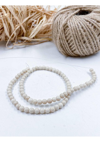 Jasper Küre Kesim 4 mm Doğal Taş Dizi