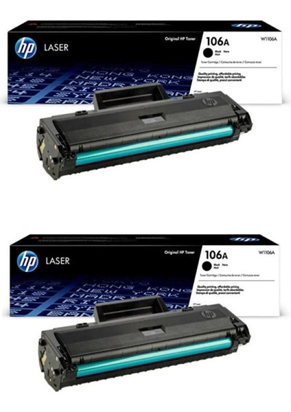 W1106A (106A) Laser 107W 2'li Orjinal Yazıcı Toneri SI18