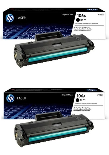 Hp W1106A (106A) Laser 107A 2'li Orjinal Yazıcı Toneri  SI16