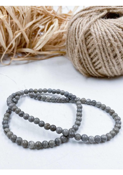 Jasper Küre Kesim 4 mm Doğal Taş Dizi